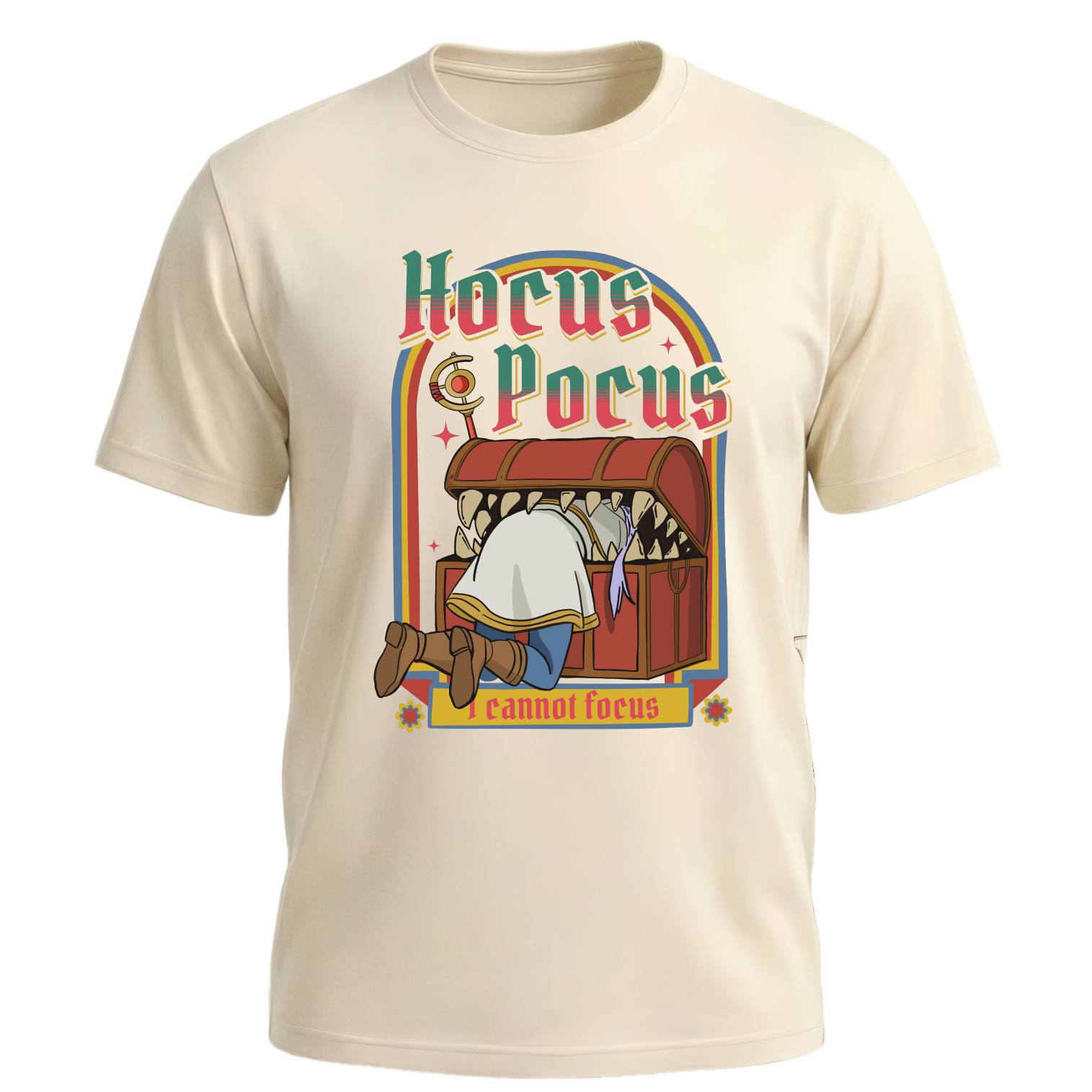 Hocus Pocus I Cannot Focus - Frieren Mimic Chest Comfort Colors® Tee