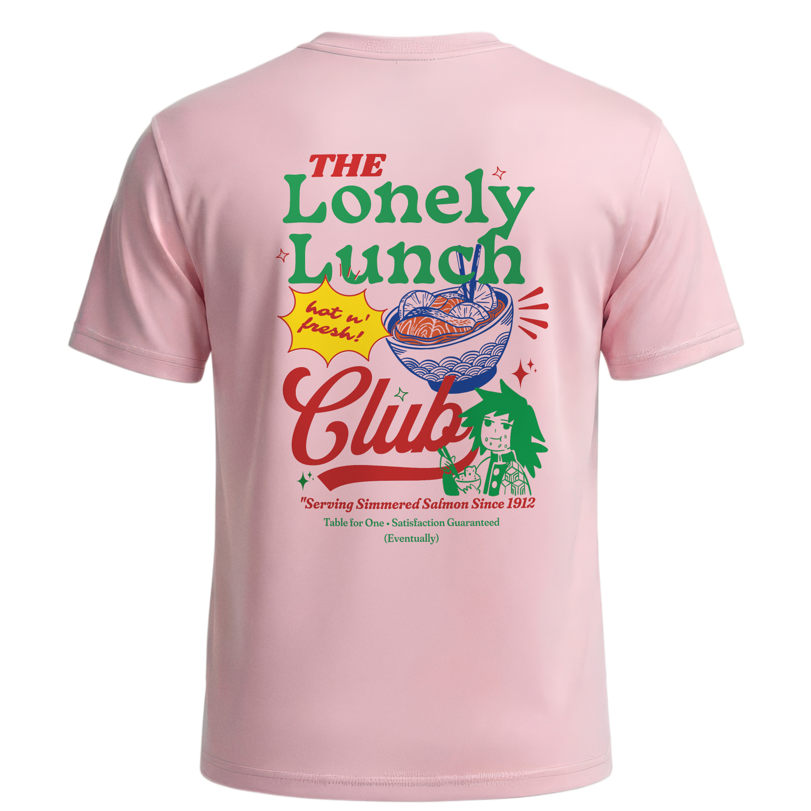 Lonely Lunch Club Tee | Retro Giyu Water Swordsman Diner Graphic | Comfort Colors®