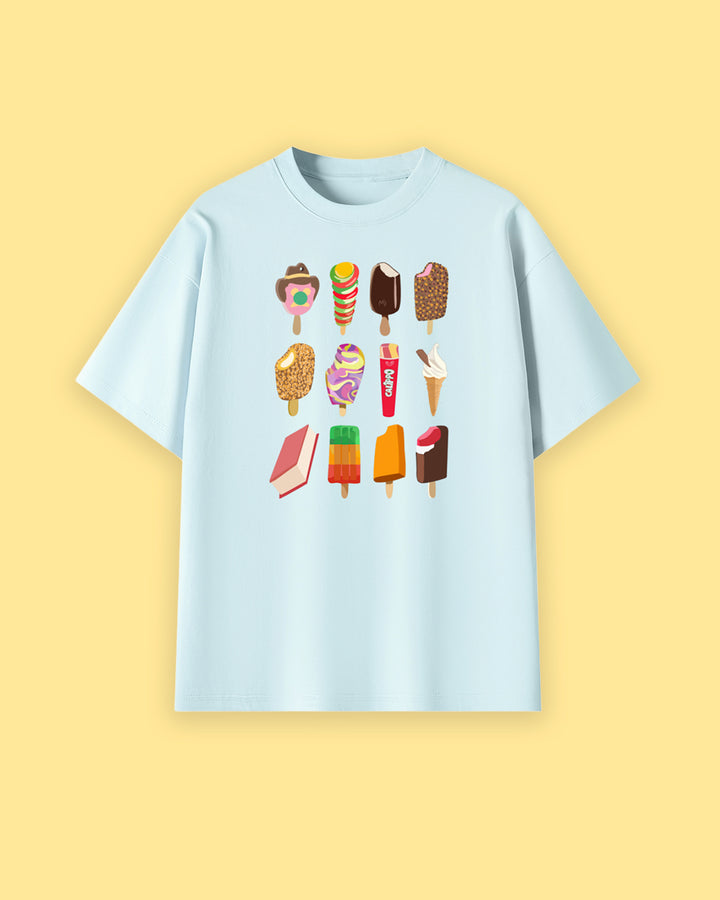 Kiwi Icecream Oversized Drop Shoulder Premium Tee