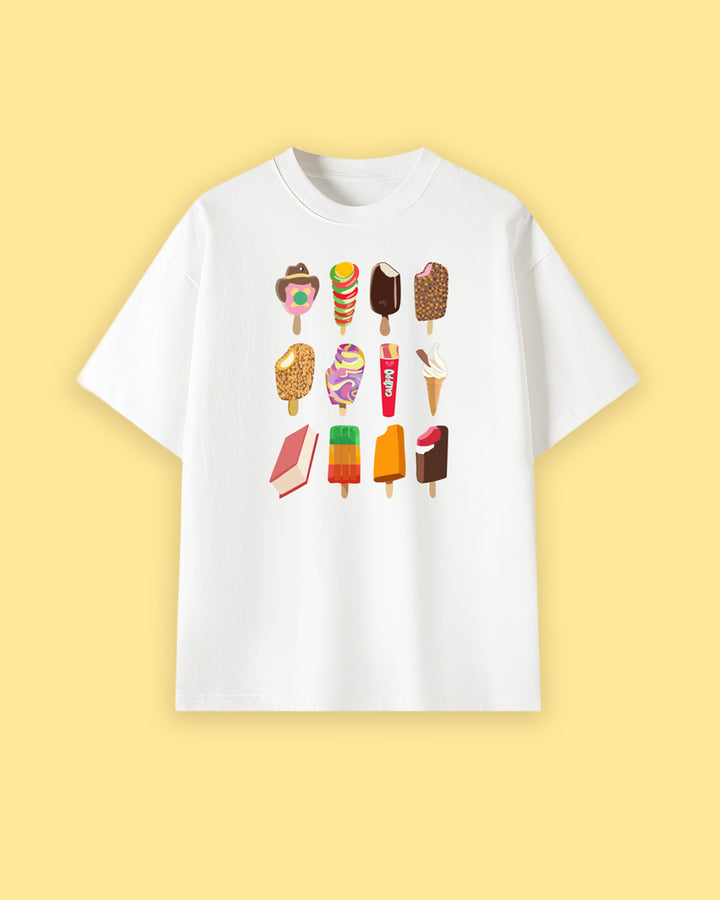 Kiwi Icecream Oversized Drop Shoulder Premium Tee