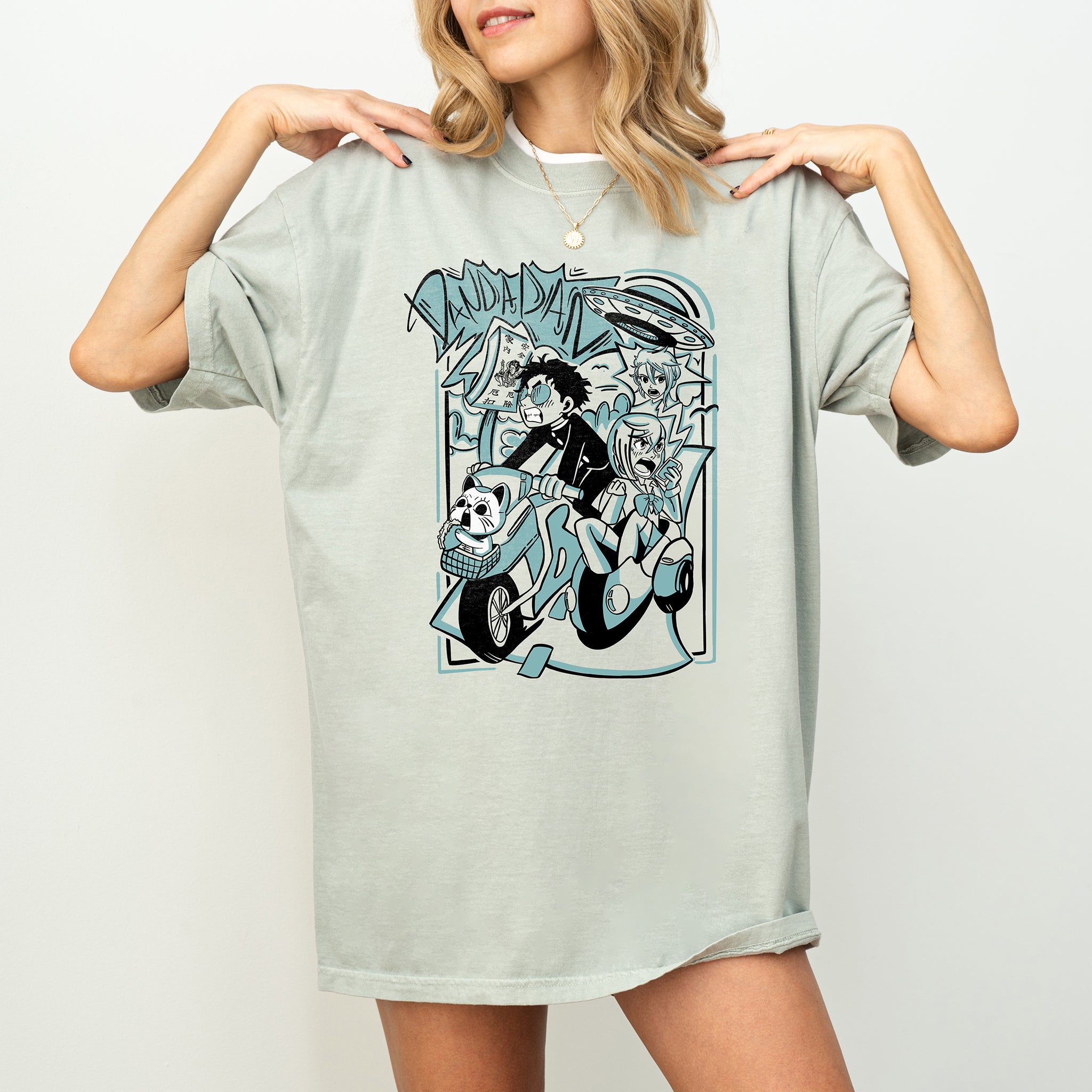Okarun & Momo Adventure Shirt - Turquoise Edition