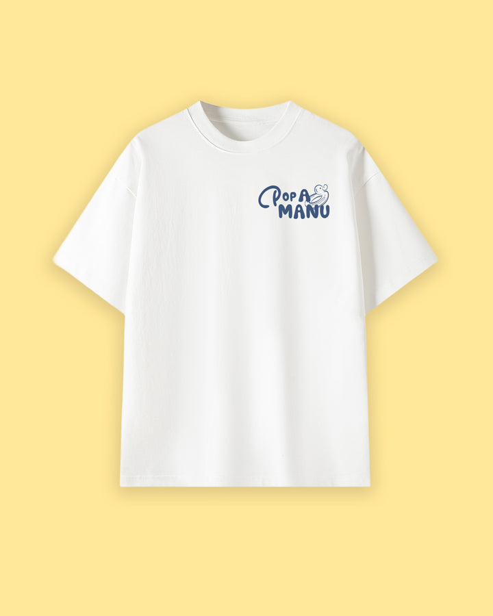 Pop a Manu Oversized Drop Shoulder Premium Tee
