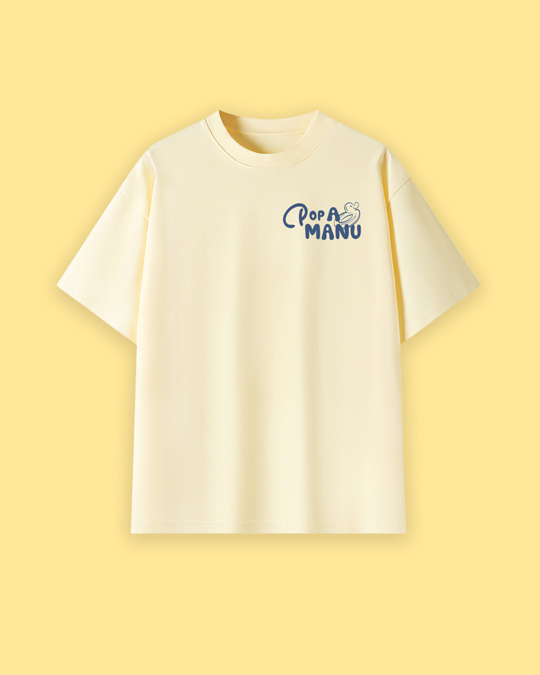 Pop a Manu Oversized Drop Shoulder Premium Tee