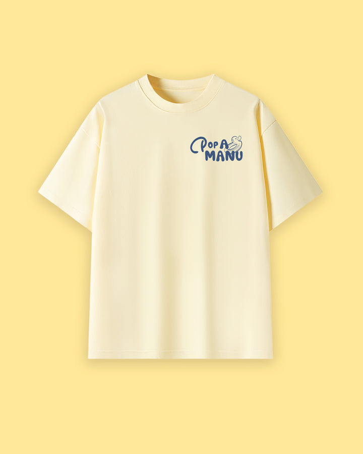 Pop a Manu Oversized Drop Shoulder Premium Tee