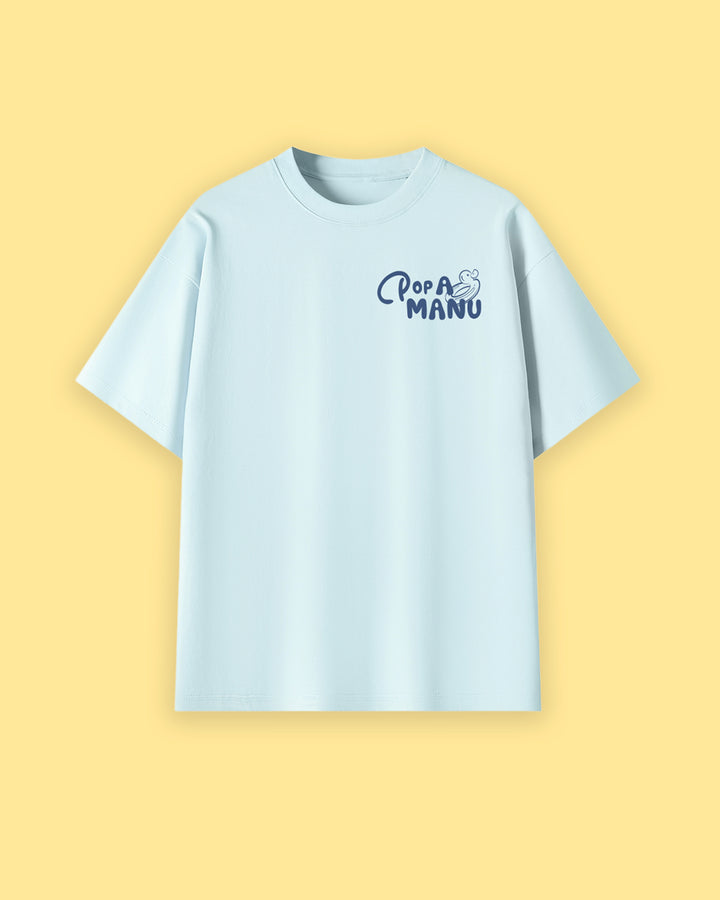 Pop a Manu Oversized Drop Shoulder Premium Tee